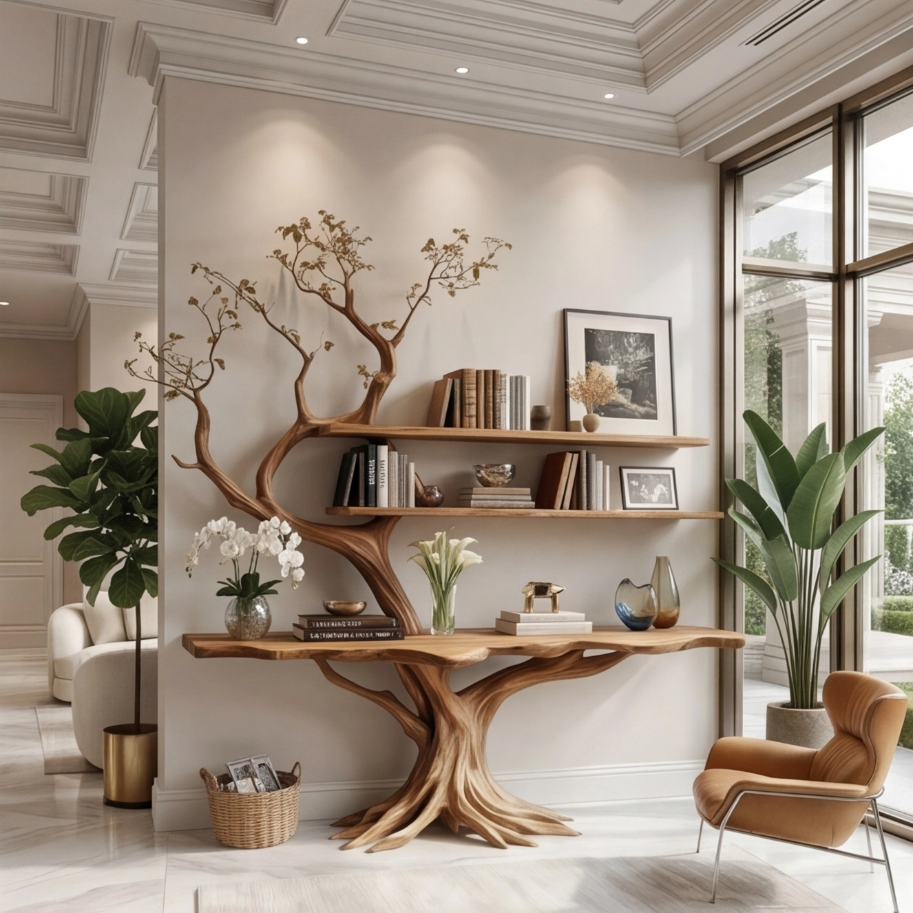 Console Table with Shelves 3
