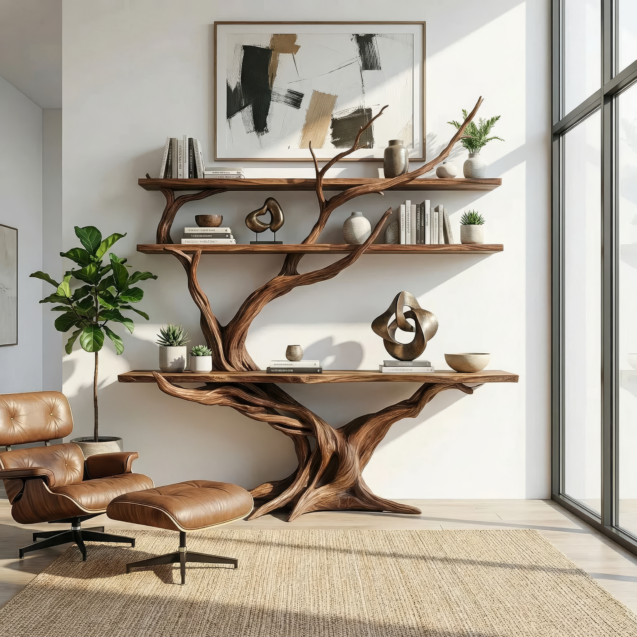 Console Table with Shelves 4