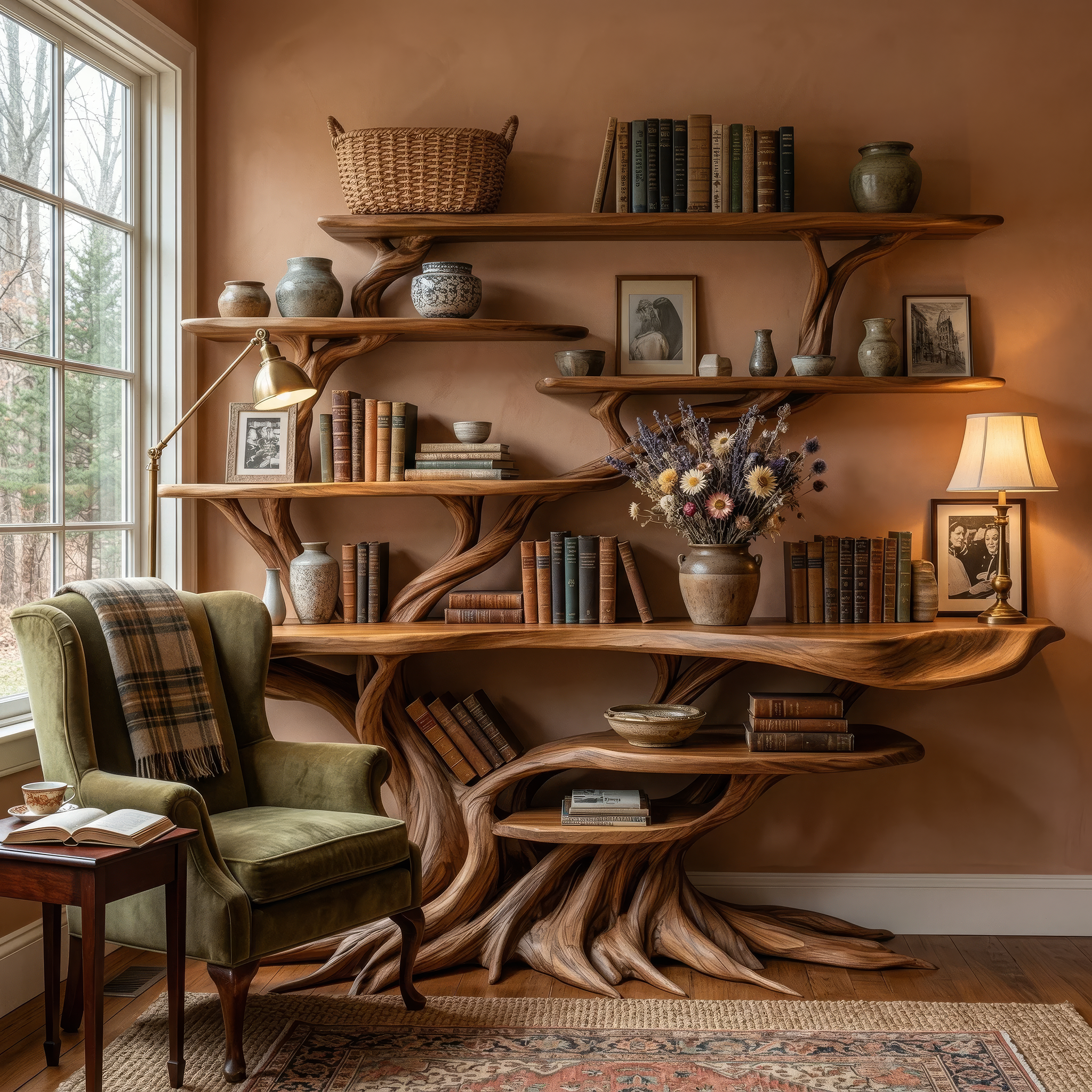 console table with shelves 2