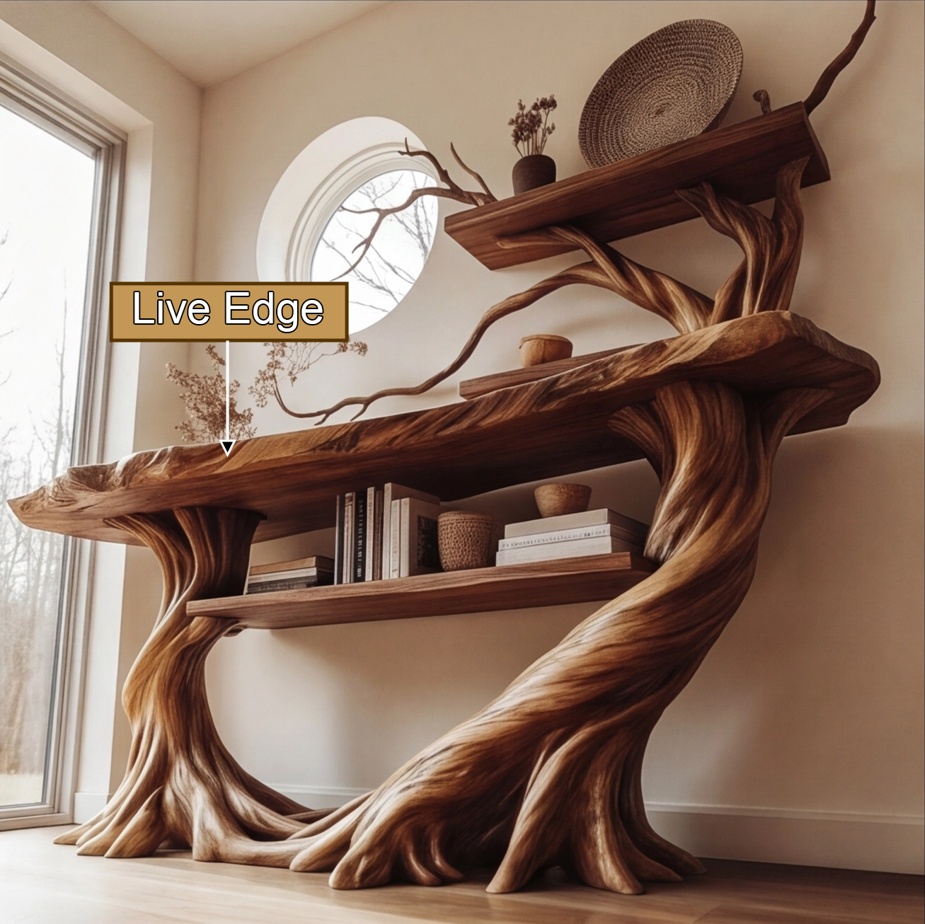 console table with shelves 3