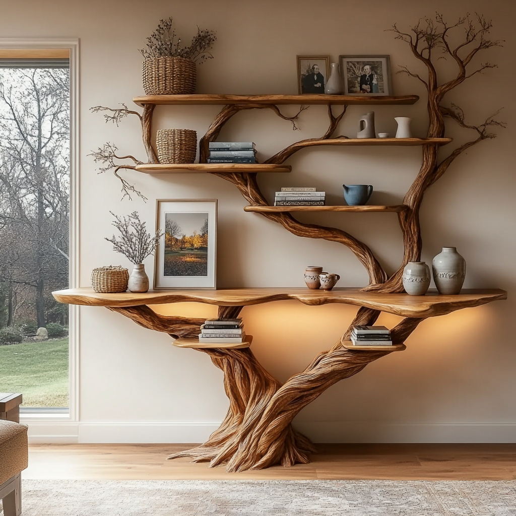 console table with shelves 3