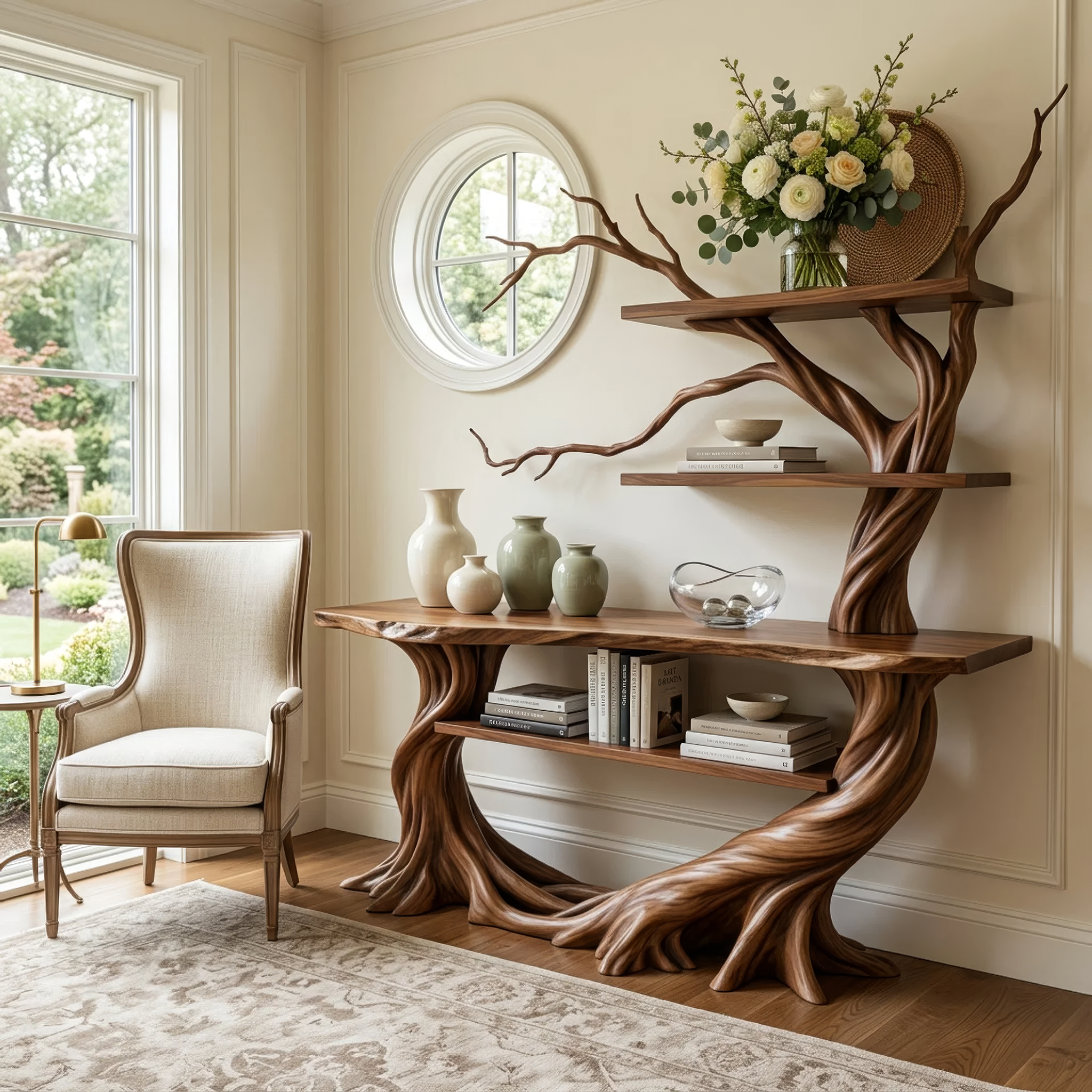 console table with shelves 4