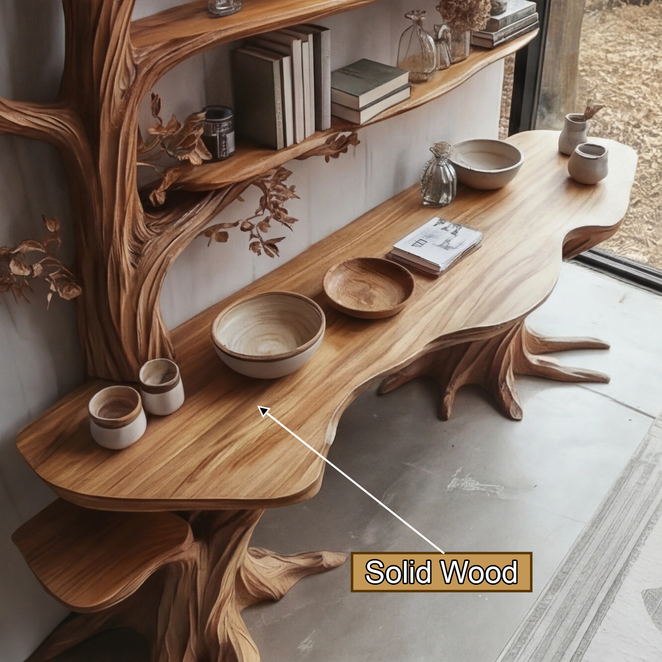 console table with shelves 2