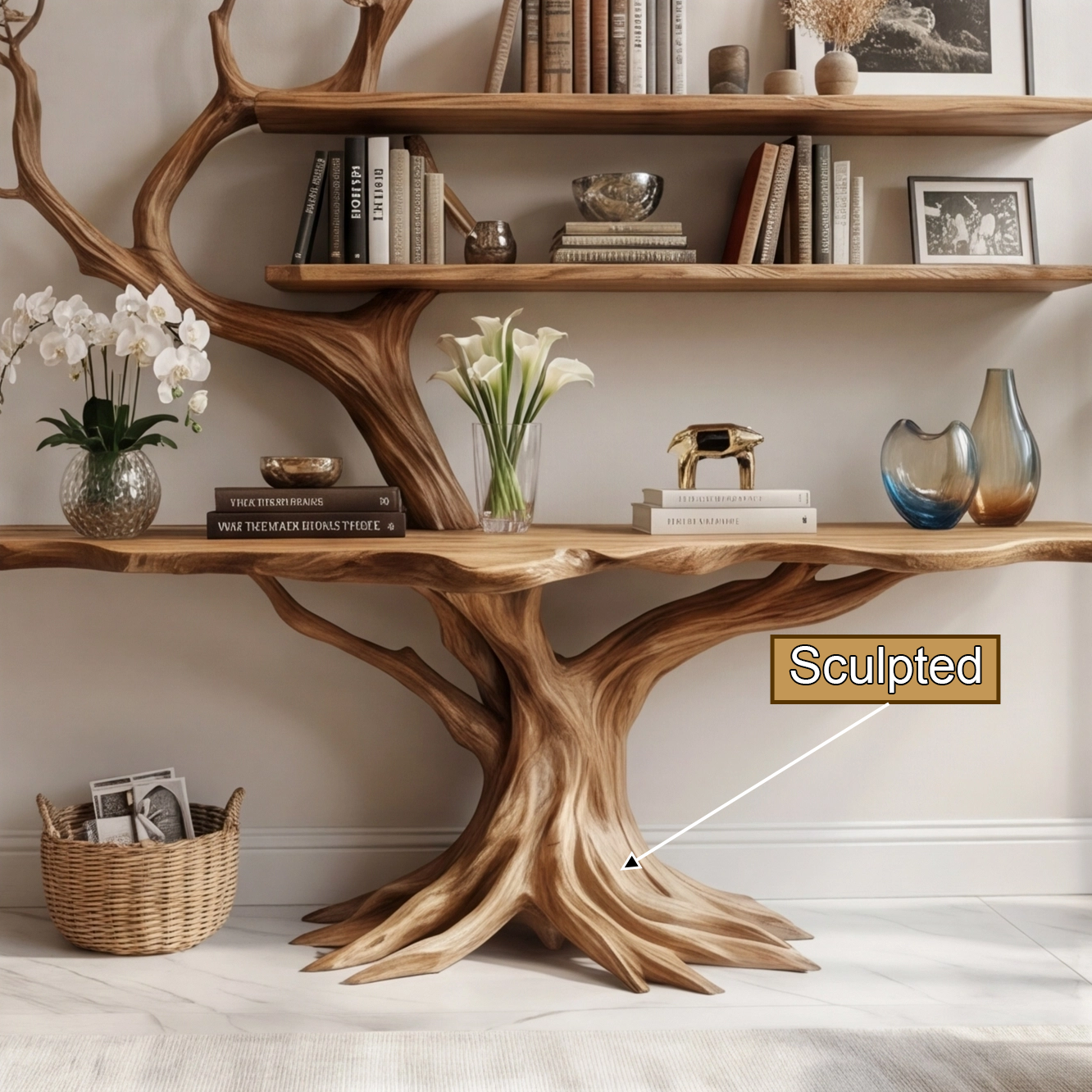 console table with shelves 4