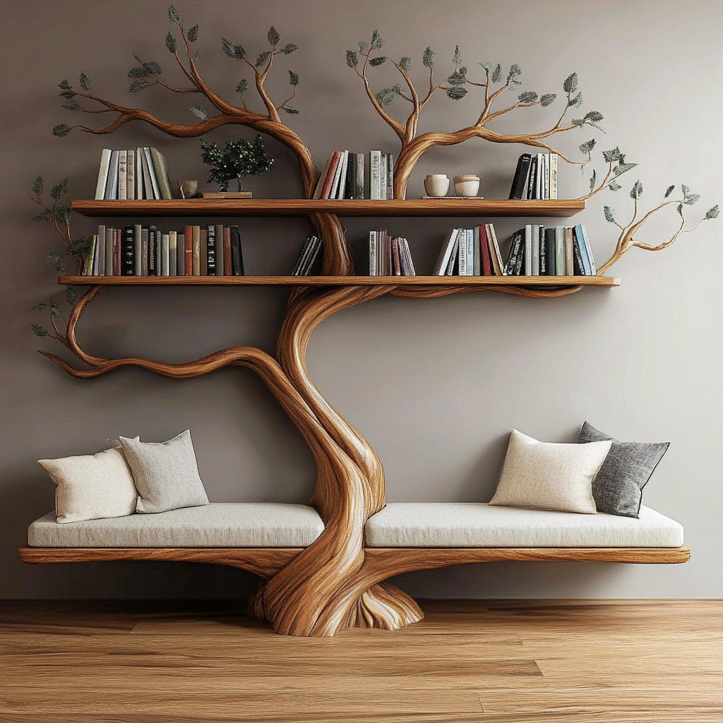tree branch bookshelf 2